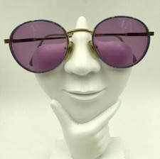 Vintage Lamy Gold Metal Round Oval Sunglasses France FRAMES ONLY