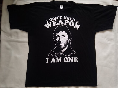 Chuck Norris T-Shirt Gr. L - I don`t need a weapon, I am one!