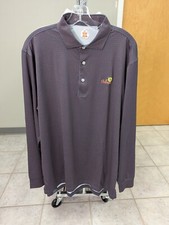 NWOT MEN'S TURTLESON LS POLO, SIZE: L, COLOR: NAVY/ORANGE M13 