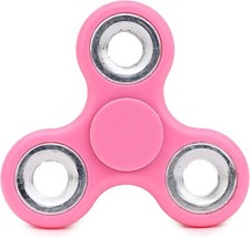 Toyland� Fidget Hand Spinner - (Pink & Silver Rings) - (FL40-PINK/SILVERRINGS)