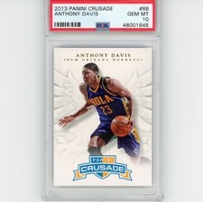 Graded 2012-13 Panini Crusade ANTHONY DAVIS #88 Rookie RC Basketball Card PSA 10