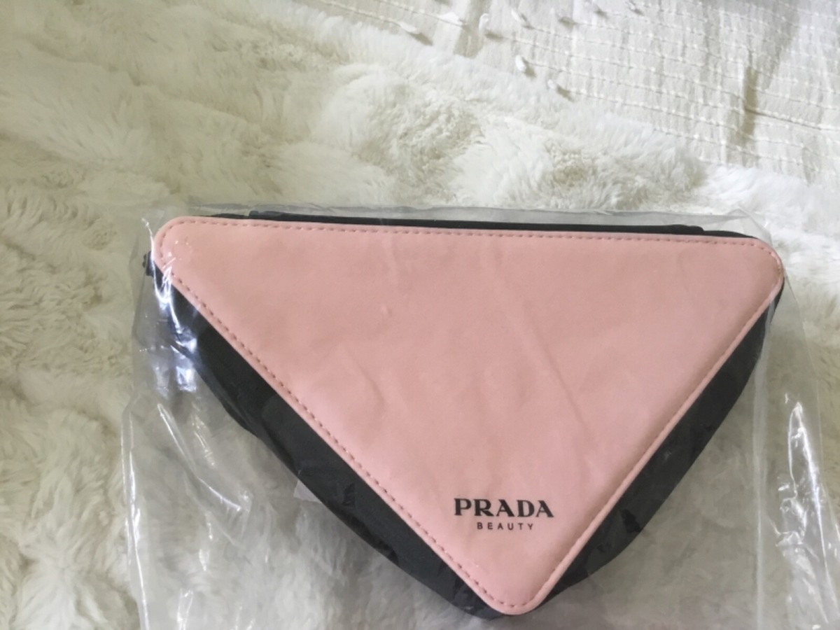 PRADA プラダ メイクバッグ PRADA PARADOXE Beauty Pouch Pink Triangle Bag Cosmetic
