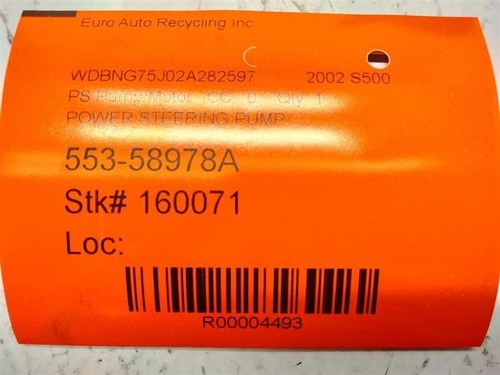 2000-2006 Mercedes S-Class S500 Power Steering Pump OEM 0024668601 - Picture 6 of 12