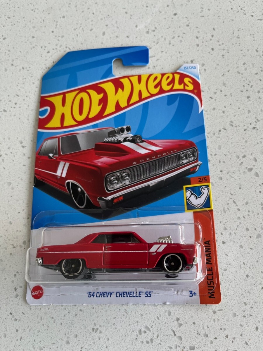 64 Chevy Chevelle SS #157 Red 2/5 Muscle Mania 2024 Hot Wheels