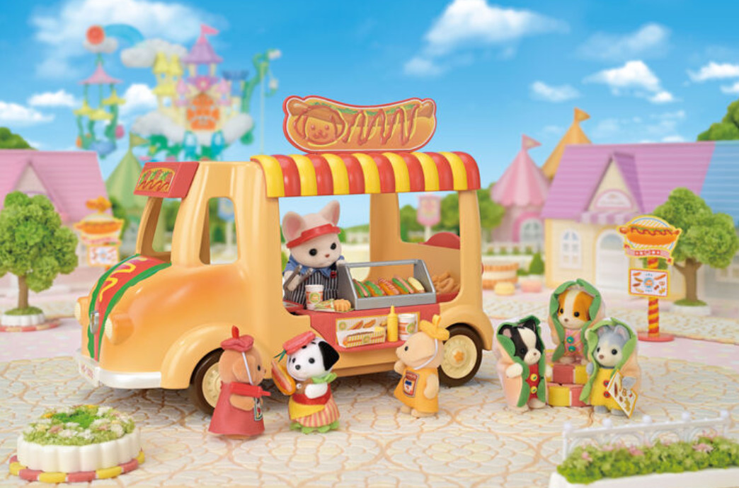 Sylvanian Families Hot Dog Wagon & Baby Gathering Set of 2 Calico Critters EPOCH
