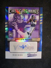 2021 Panini Classics Classic Beginnings Kellen Mond Blue Auto 5/5 -Vikings
