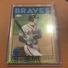 2021 Topps Chrome FREDDIE FREEMAN GOLD Parallel 1986  #86BC-12  /50