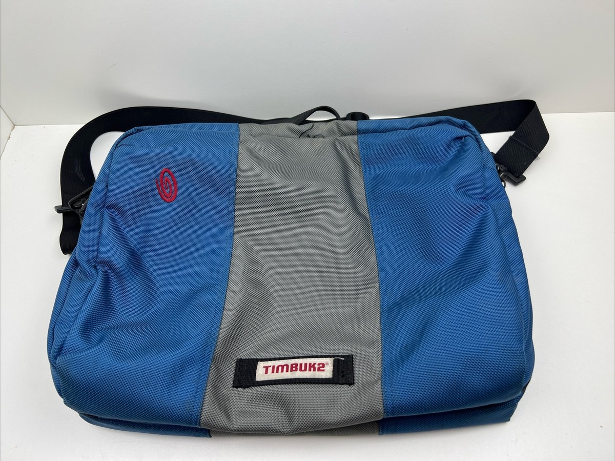 timbuk2 messenger laptop bag small Timbuk2 Messenger Bag Small Blue Gray Internal Laptop Sleeve