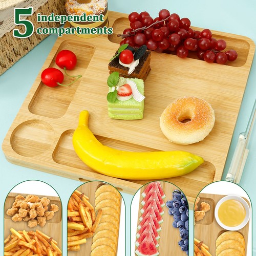 Charcuterie Board Portable Bamboo Cheese Board with Clear Locking Lid qrQyD - Picture 5 of 11
