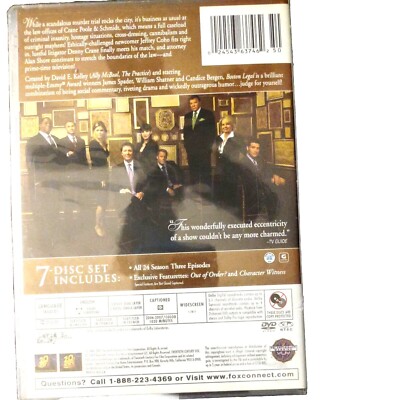 Boston Legal : Season 3 Dvd- William Shatner - Sealed | eBay