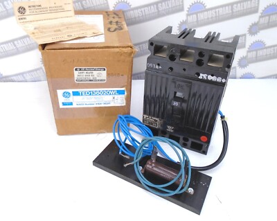 GE - TED136020WL - 20A, 3 Pole, 240-600 VAC - w/EXTERNAL RESISTOR 20k Ω 25W