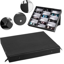18 pcs Sunglasses Organizer Eyewear Display Storage Case Tray