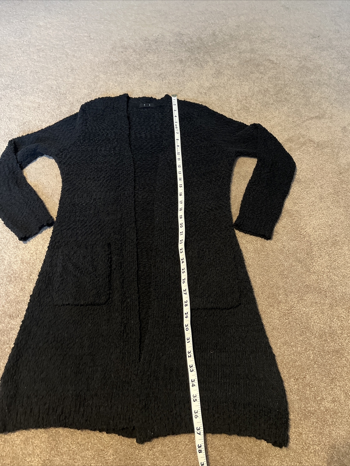 Modern Canvas Black Medium Duster Open Cardigan S… - image 3