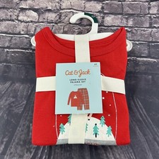 Cat  Jack 4T Sz 4 Girl Be Merry Christmas Long Pant Pajama Set PJ