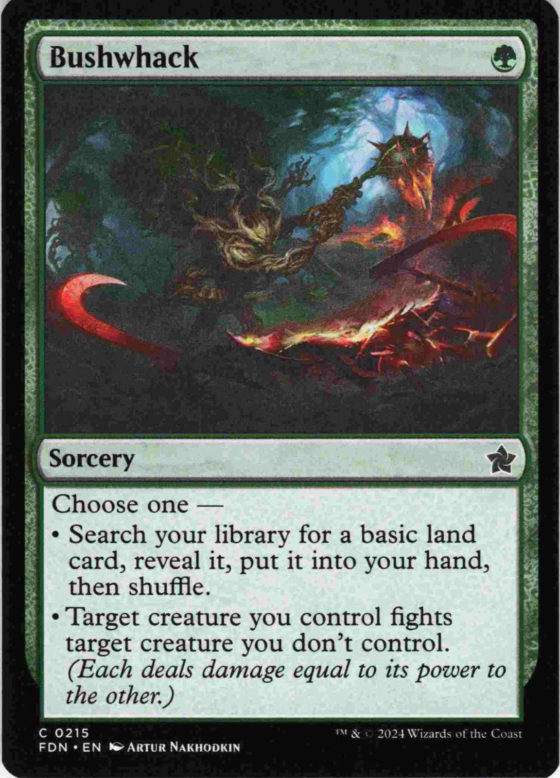 Bushwhack - 215 - - NM - Foundations - MTG