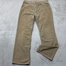 Vintage Gap Corduroy Pants Men 36x32 Tan Straight Leg 90s Made in USA 90s Preppy