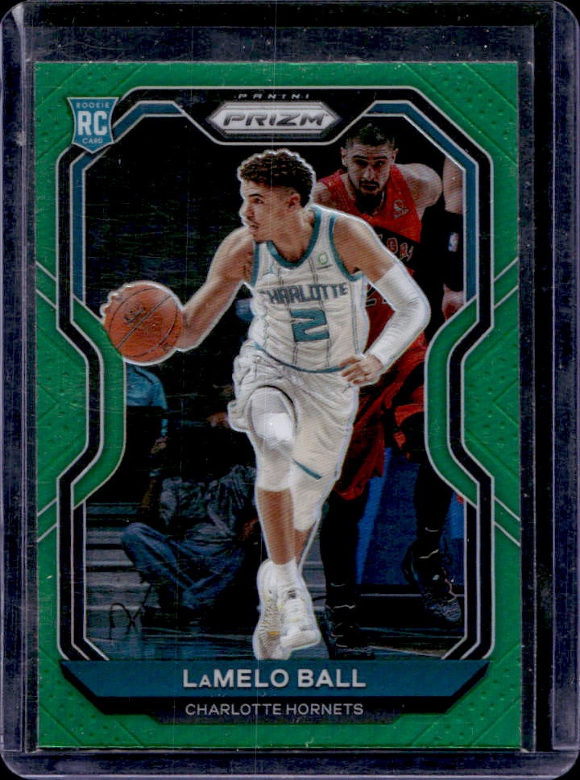 2020-21 Panini Prizm LaMelo Ball RC Green Prizm Rookie #278 Hornets