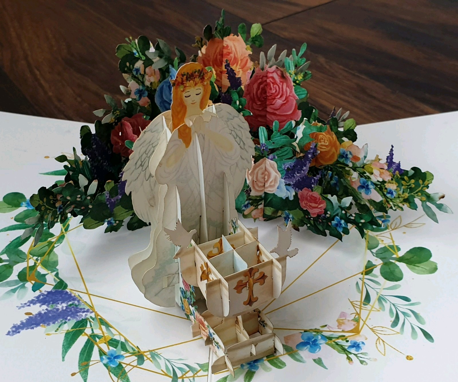 3D POP UP Karte Taufe Gratulation Baby Glückwunschkarte Geburt