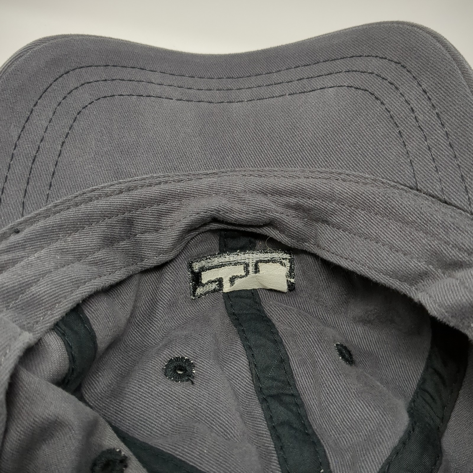 District Threads Slideback Hat Gray One Size Embr… - image 8