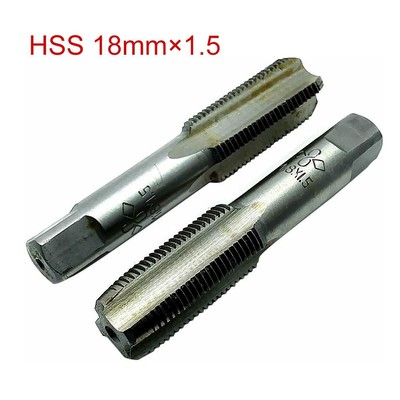 HSS 18mmx15 Métrique Cône et Robinet à Taper Filetage Droit M18x15mm Pitch