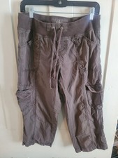 Calvin Klein Brown Womens Capri Cargo Pants Size Medium M