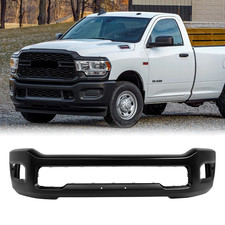 Black Steel Front Bumper Face Bar For 2025-2026 Ram 1500 Wfog Light Holes