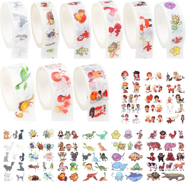 Washi Tape Set 4000 StüCk 9 Rollen Dekoratives Masking Tape Bunt FüR Scrapbook-image