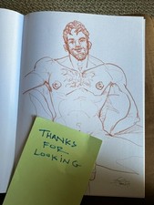 S2612 Muscle hunk figure drawing illustration Billy thrash beefcake gay int