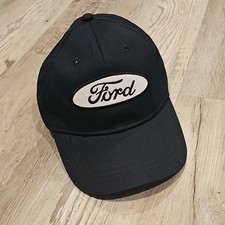 Ford Promo Car Black & White Baseball Cap Hat w/ Embroidered Logo Patch