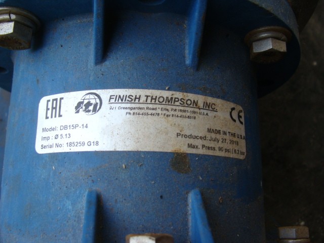 FINISH THOMPSON MAGNETIC DRIVE PUMP DB15P-14 IMP: Ø 5.13 90PSI BALDOR MOTOR 3HP