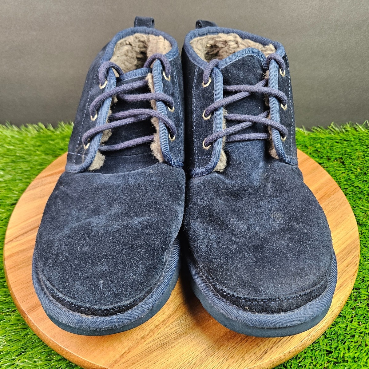 UGG Boots Neumen Chukka Mens 11 Navy Blue Lace Up Casual 