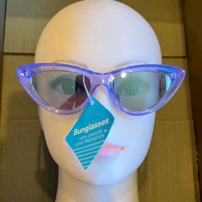 100% UVA UVB Protection Cat Eye Sunglasses Purple