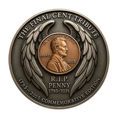 1-3PCS Farewell to the Penny 1793 2025 The Final Cent Tribute Coin Memorial Coin