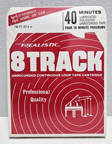 Radio Shack REALISTIC 40 Minutes 8 Track Recording Tape NEW & SEALED - Picture 1 of 3