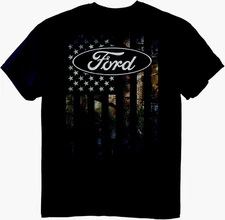 3XL Buck Wear FORD Camo T-Shirt American Flag Patriotic USA