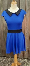 WalG Fit And Flare Skater Dress Size Smal Royal Blue Black Charity Sale