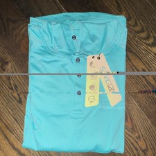 SWC Hawksbill Mens L Blue Henley Hooded Pullo...