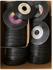 Random Lot of 12 45 rpm Vinyl Records for Crafts and Wall Decoration 7"