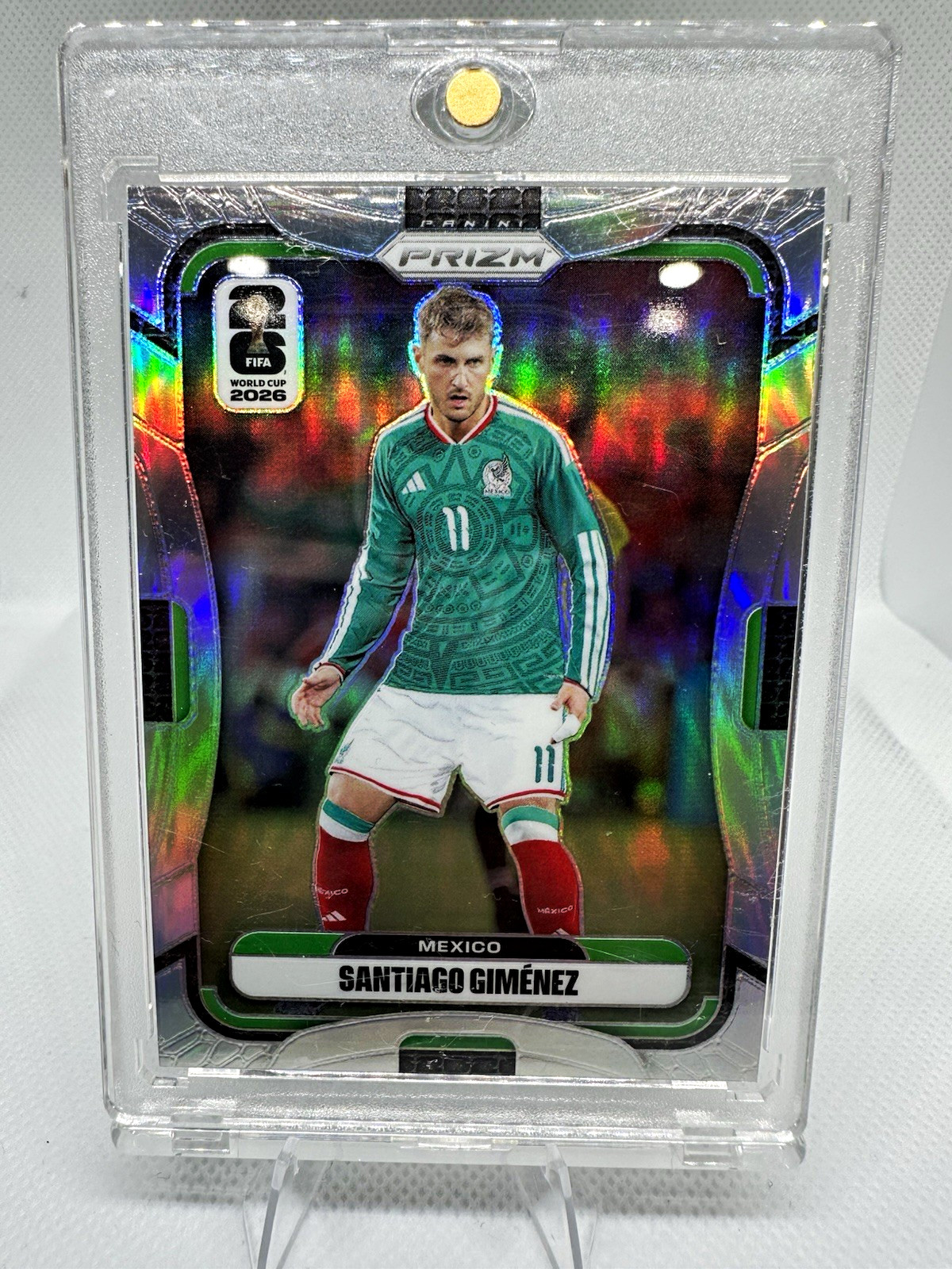 Panini 2026 Prizm silver World Cup Santiago Gimenez Mexico Soccer Card #291