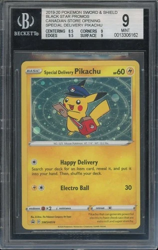 2019 Pokemon Special Delivery Pikachu Canadian Store Opening BSP #SWSH074 BGS 9