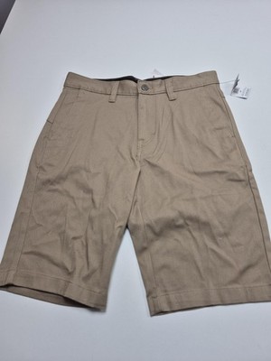 NWT Volcom Vmonty Stretch 22 Shorts Mens 29 Beige Chino 11'' Inseam Casual