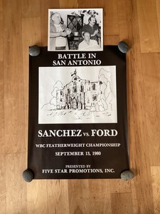Salvador Sanchez vs Patrick Ford Poster San Antonio Sept 15 1980