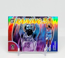 2020-21 Donruss Optic Raining 3s Red James Harden #10 /99