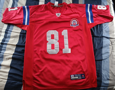 New England Patriots 50th Anniversary Red jersey Randy Moss Reebok