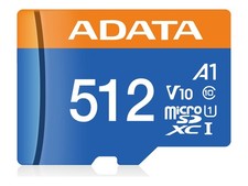 ADATA AUSDX512GUICL10A1-RA1 512GB MicroSDXC Class 10 UHS-I 100MB/s 25MB/s