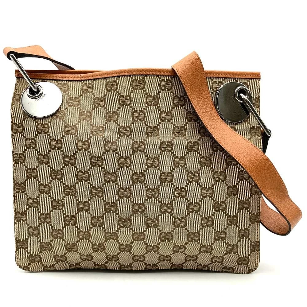 Gucci 120841 Sac à Bandoulière Gg Toile Cuir Marron Femme Homme Unisexe Mode U