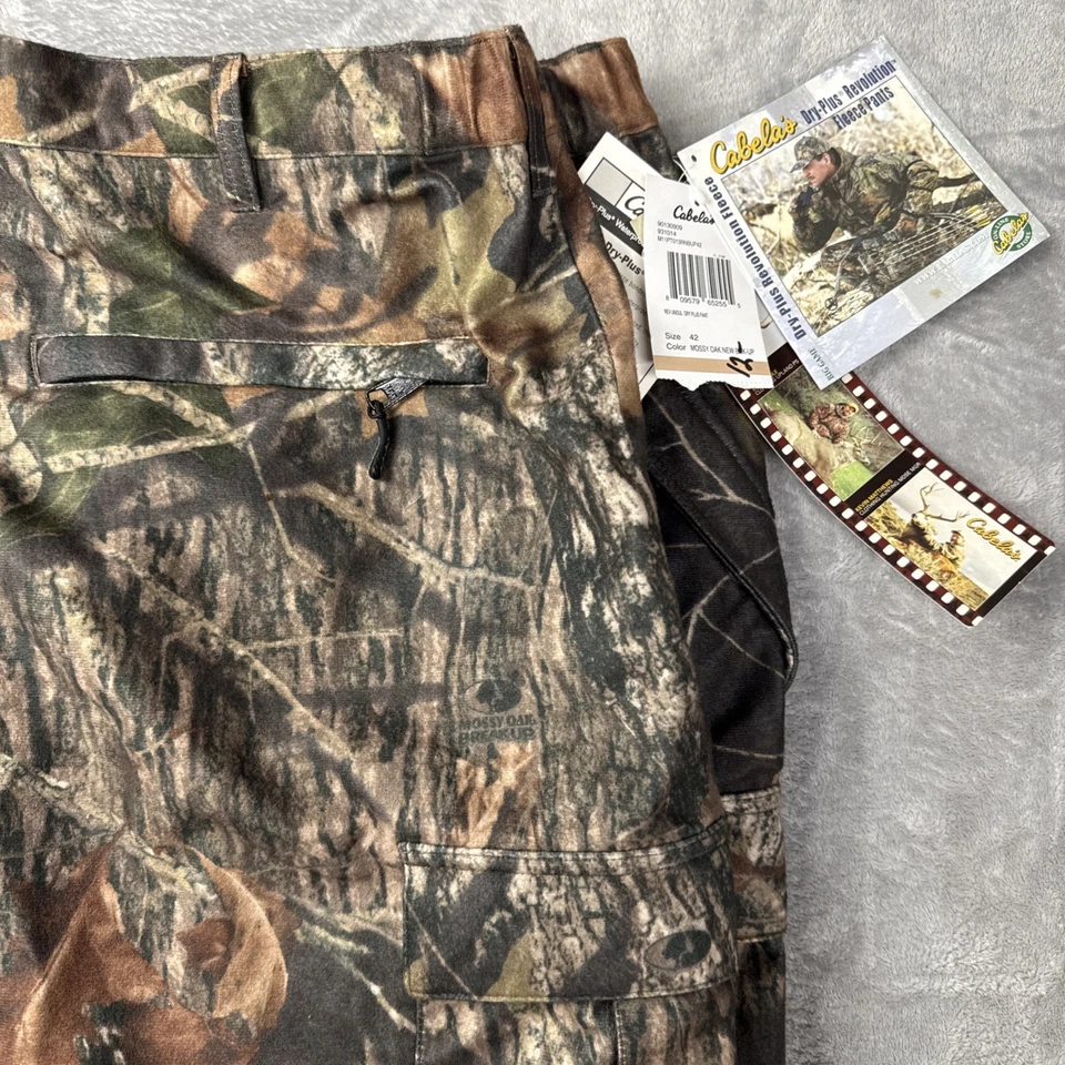 Cabela’s Dry Plus Revolution Fleece Pants Mens 42 X34Thinsulate Camo New - Image 2 of 4