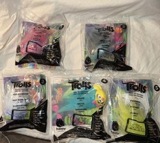 2016 Trolls Movie McDonalds Happy Meal Toys - Lot Of 5 NIP