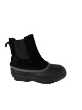 Sorel Ankle Suede Leather Waterproof Rubber Slip On Duck Boots Youth Size 1Y
