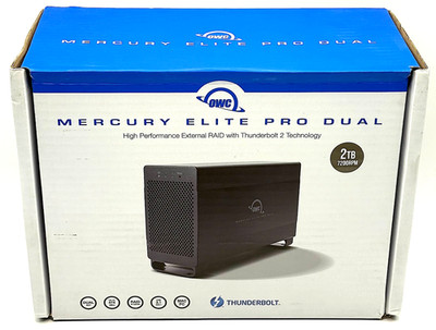 OWC Mercury Elite Pro Dual RAID Thunderbolt 2 USB 3.1 2TB External Hard Drive HD